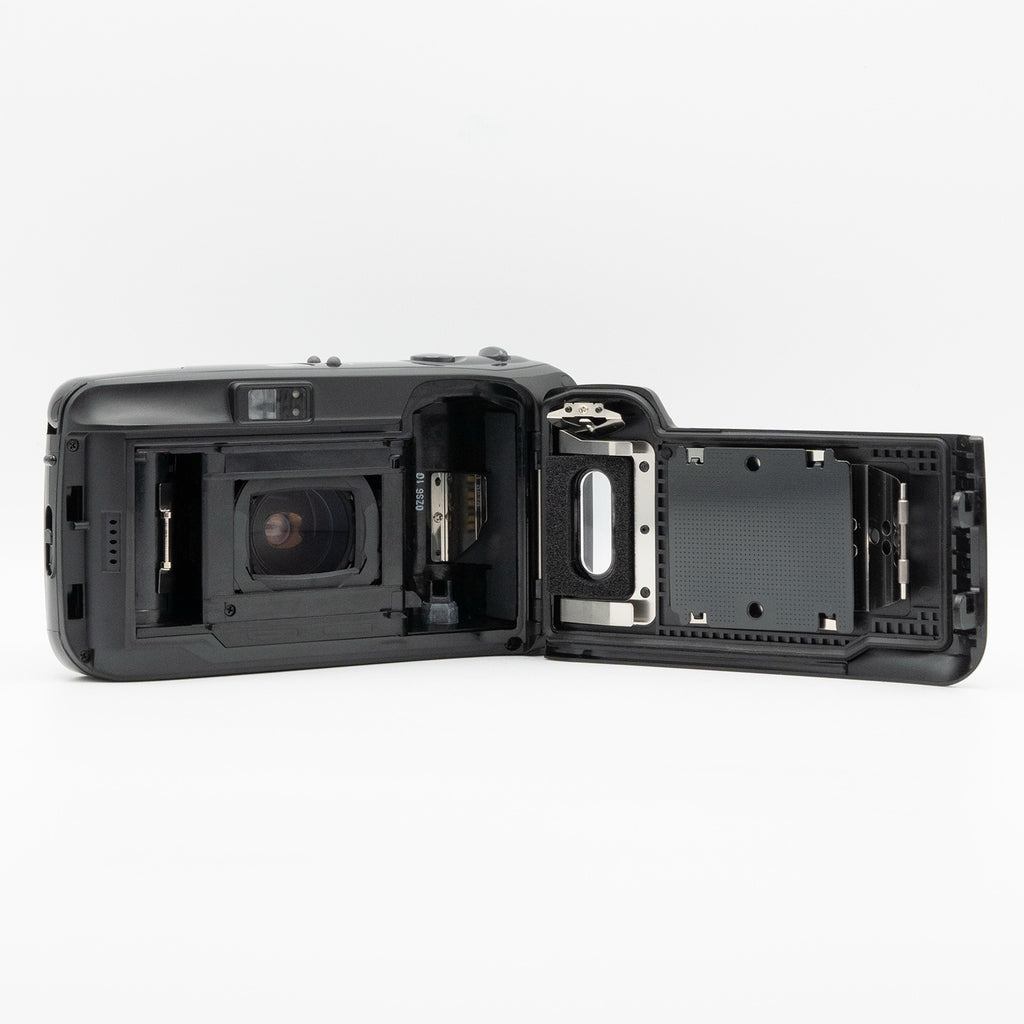 Olympus Mju Zoom film chamber with rear door open