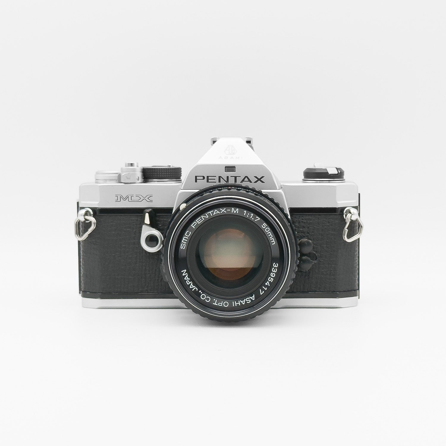 Pentax MX Chrome SLR 35mm Film Camera + SMC Pentax-M 50mm f1.7