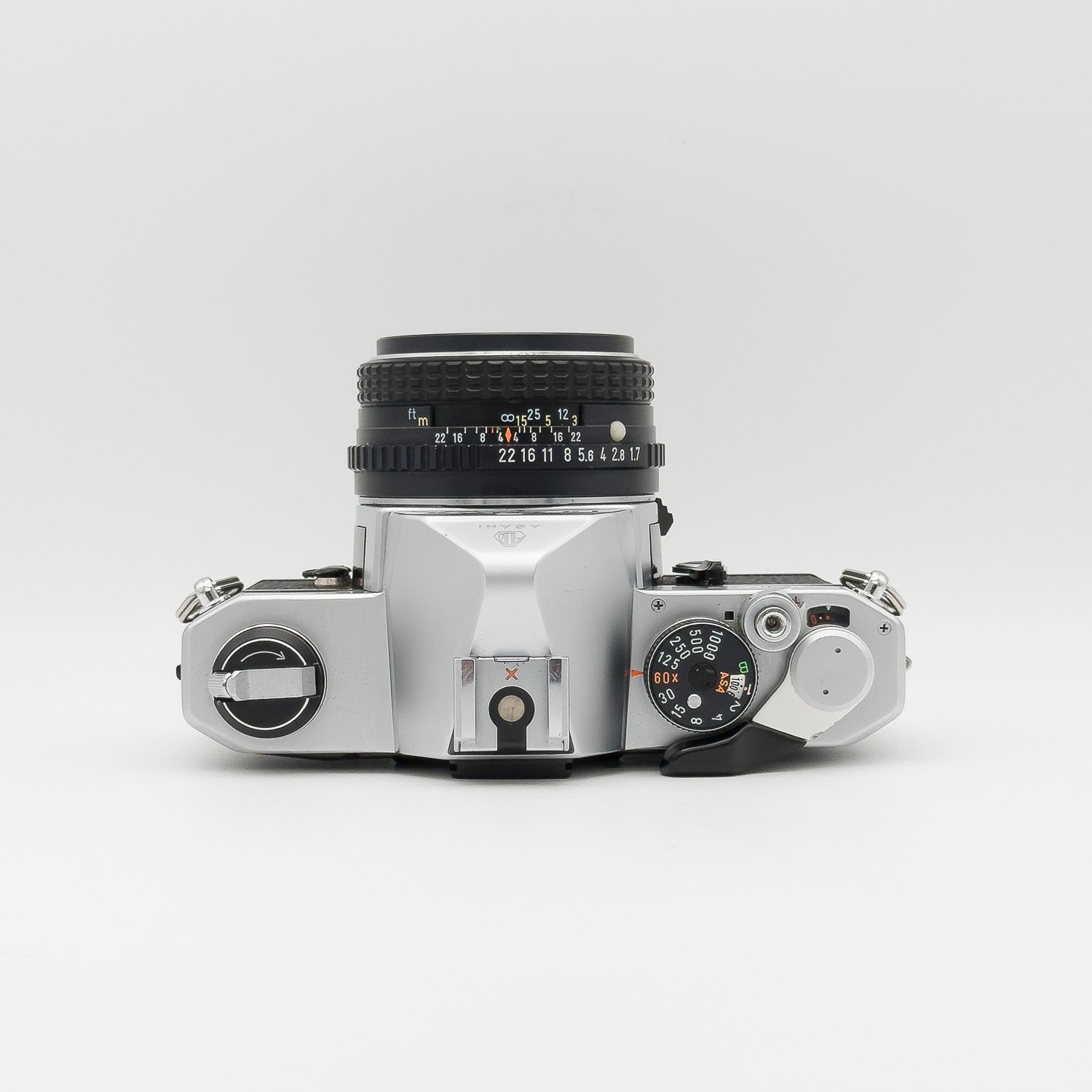 Pentax MX silver top view