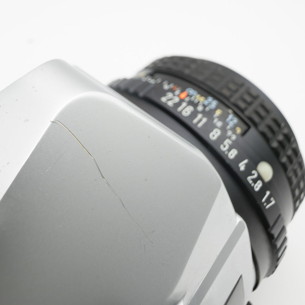Pentax MX detail of mark on prism housing