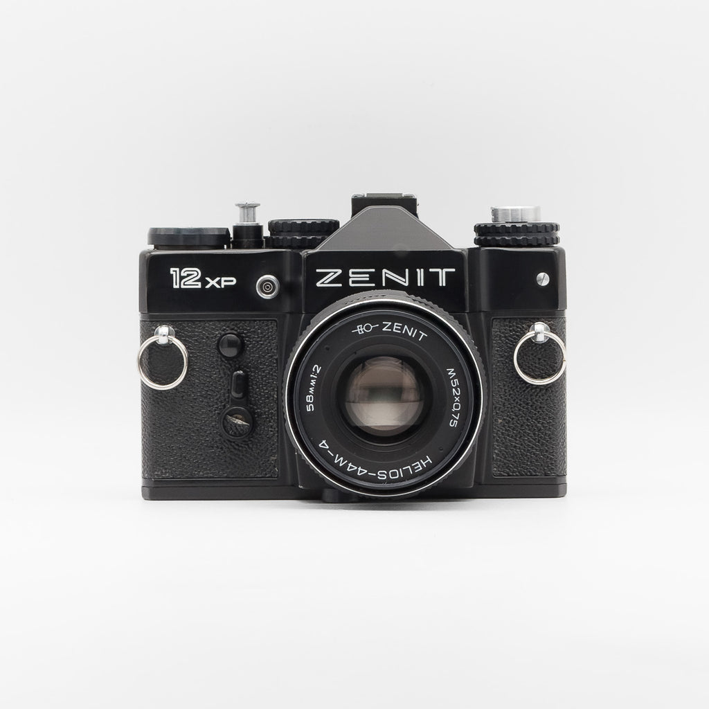 Zenit 12XP with Helios-44M-4 58mm f2 lens front view