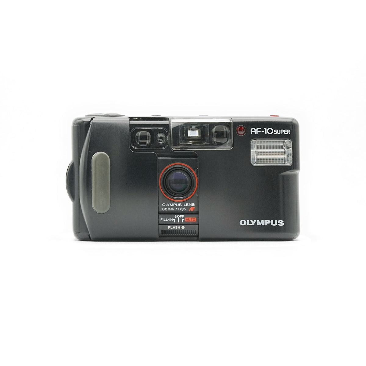 Olympus AF-10 Super 35mm film camera, front