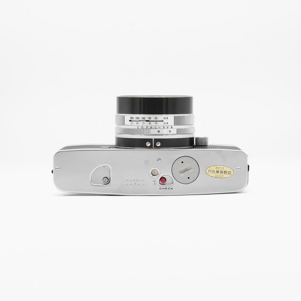 Konica Auto S2 35mm film camera, underside