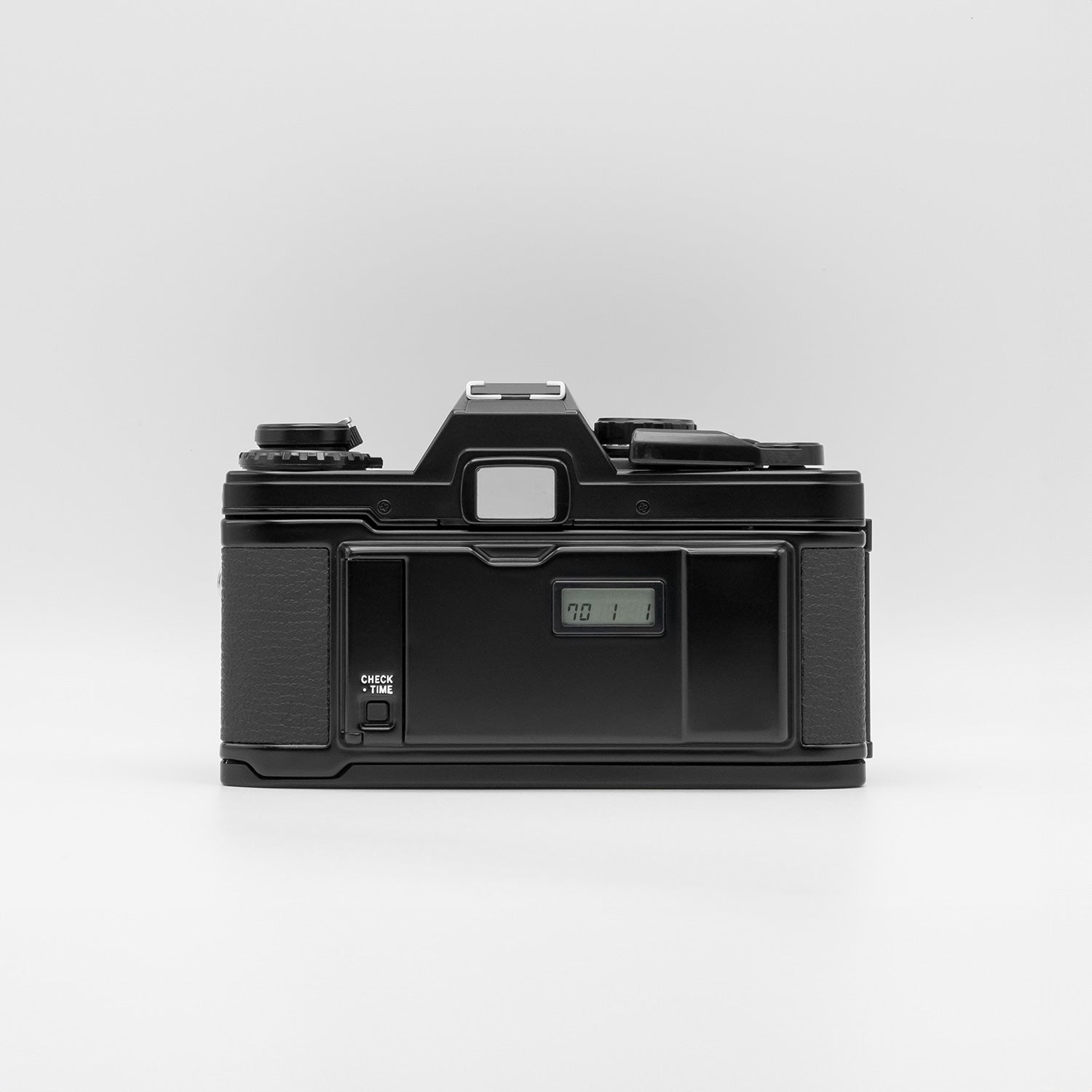 Olympus OM10 Quartz black back view