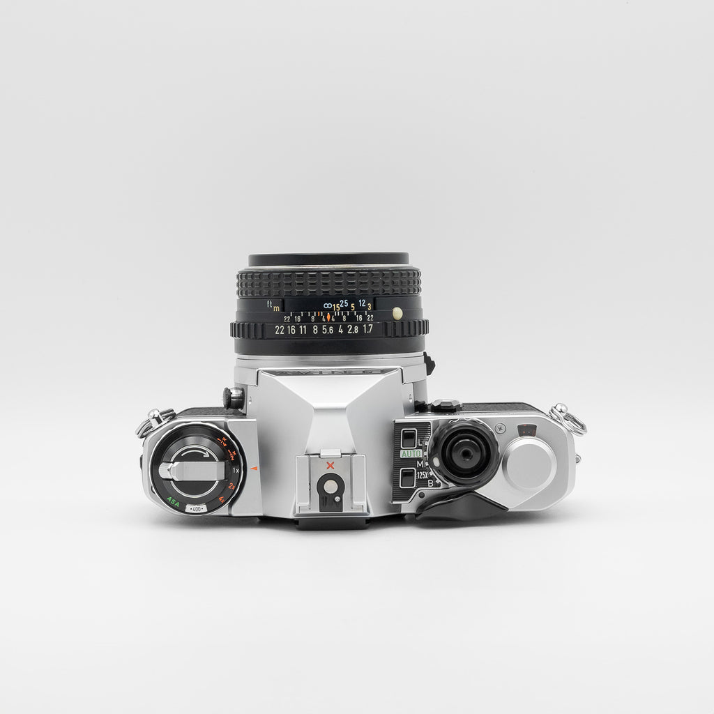Pentax ME Super silver top view